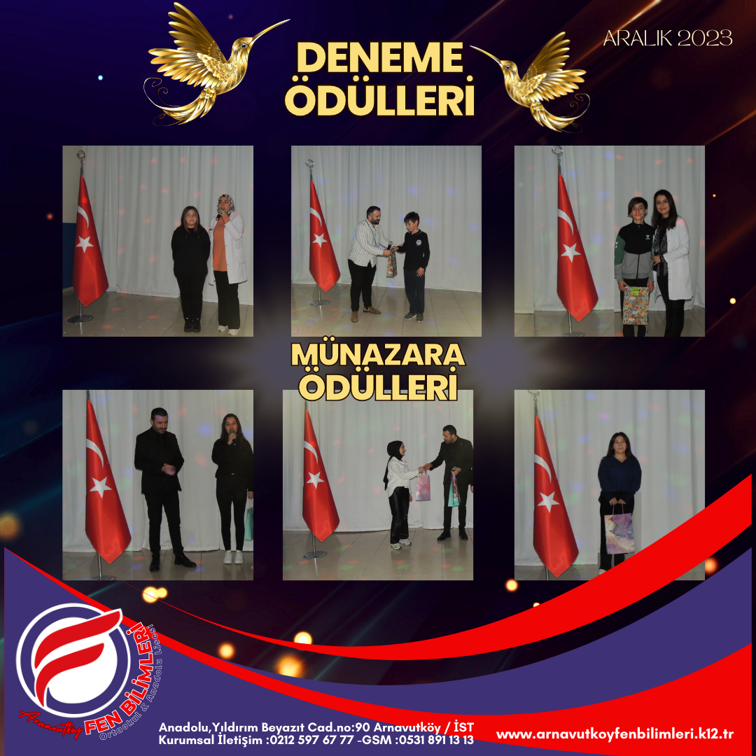 DENEME & MÜNAZARA BİRİNCİLERİMİZ....